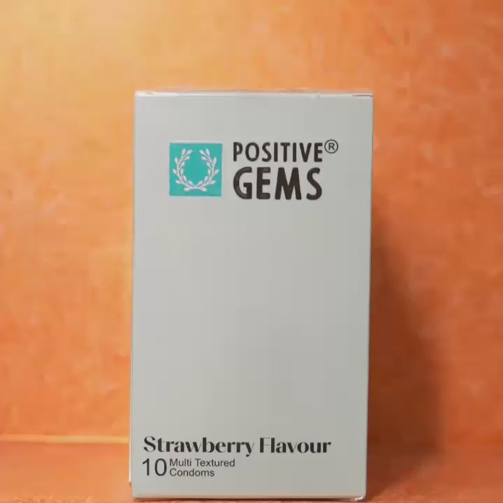 PositiveGems Strawberry Clear Condoms